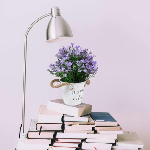 4 stk kunstig bonsai med blomsterbøtte i tinn, egnet for bryllupsfestens midtpunktdekorasjon