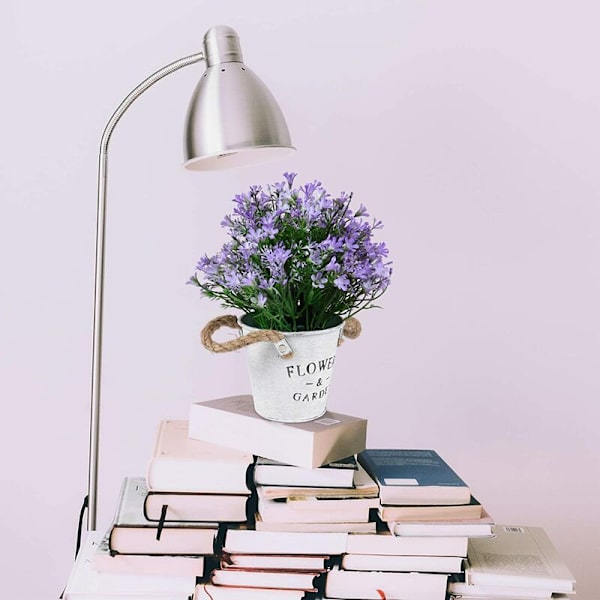 4 stk. kunstig Bonsai med tinblomsterspand, velegnet til bryllupsfestens midtpunktdekoration