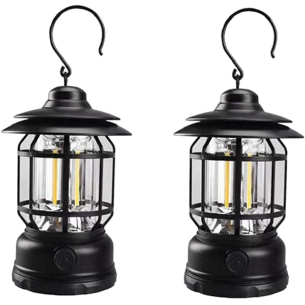 Utomhus Camping Ljus Typ C Laddning Belysning Dekoration Laddningslampa Vintage Bärbar Campinglampa