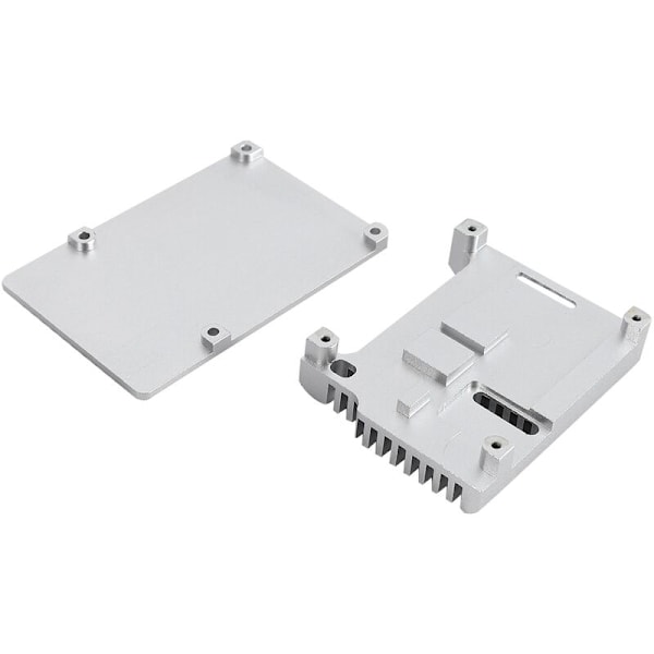 Aluminiumlegeringsskal för Raspberry Pi 4 Modell B, passiv kylning, metallhölje för värmeavledning, endast för Pi 4B (silver)