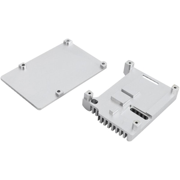 Til Raspberry Pi 4 Beskyttende Panser Model B Aluminiumlegering Kabinet/Skal Passiv Køling Metal Varme Kabinet til Pi 4B Kun (Sølv)