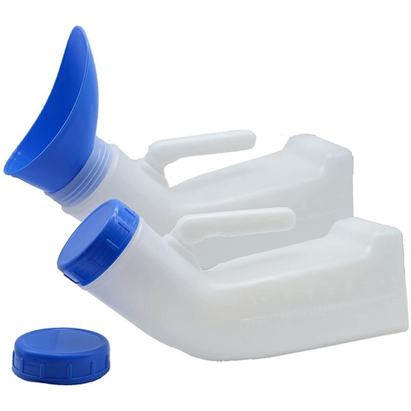2-pak Unisex Anti-Splash Urinale for Menn og Kvinner med Skruelokk Urinale Trakt for Utendørs Reise