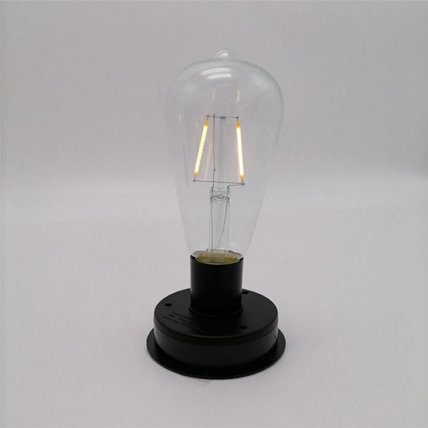2 stk. Solcelle LED Tungsten Filament Pære Lampe 2800K Sensorlys Automatisk Hække Natlys til Have (7cm)