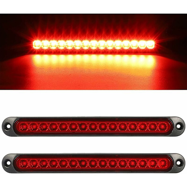 2 st 12V 15 LED-bakljusramp för släpvagn, vattentäta bakljus, positionsljus, identifieringsljus för terrängbil, skåpbil, personbil, husbil, UTV, ATV