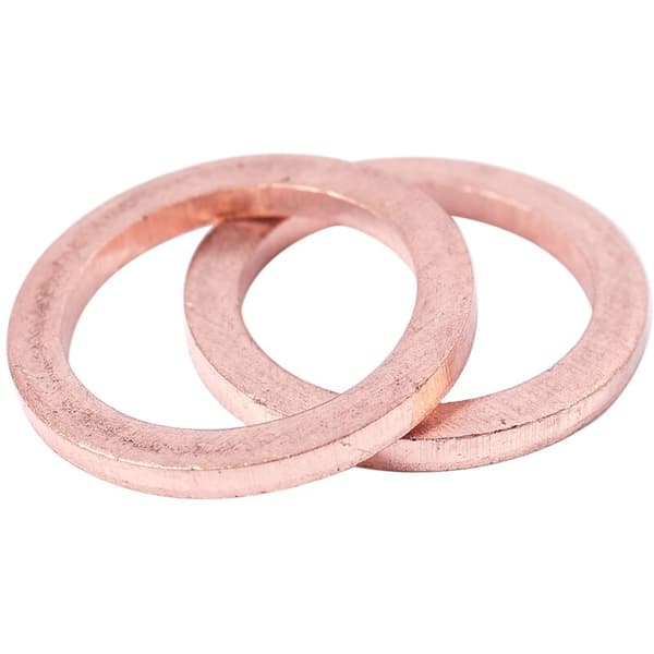 10 st koppar 12mm x 17mm x 1,5mm koppar krossbricka platt ring packning