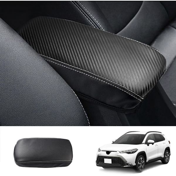 Bilfiber Center Console Cover Armrest Box Läderskyddsplatta för 2021 2022 RHD C