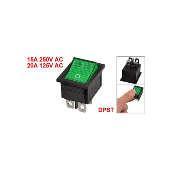 KCD4 4-polig On/Off Vippbrytare med omvändning 15A/20A AC 250V/125V