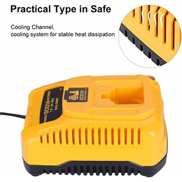 DC9310 DW9116 Ladere til Dewalt 7.2V-20V Ni-CD & Ni-MH Batterilader DC9096/DC9098/DC9099/DW9099/DE9095/DC9091 Batterier