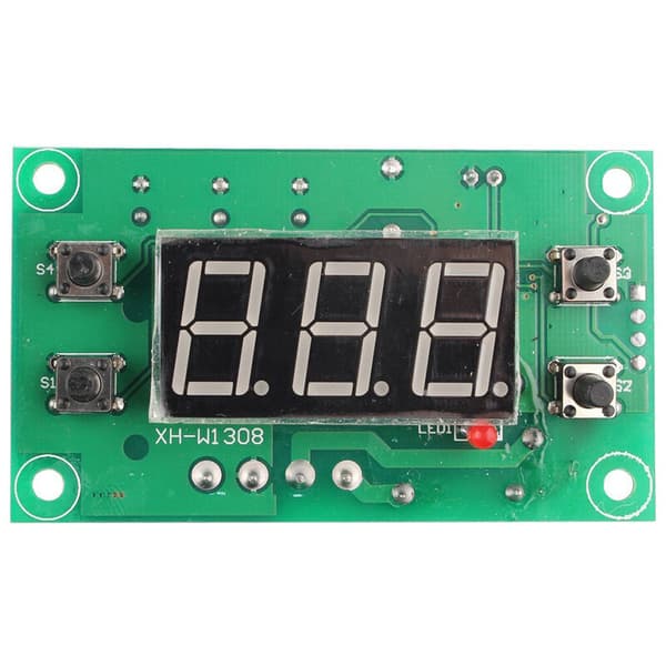 24V Grön Ljus Digital Temperatur/Kylning Sensor Display Temperaturregulator Switch Modul