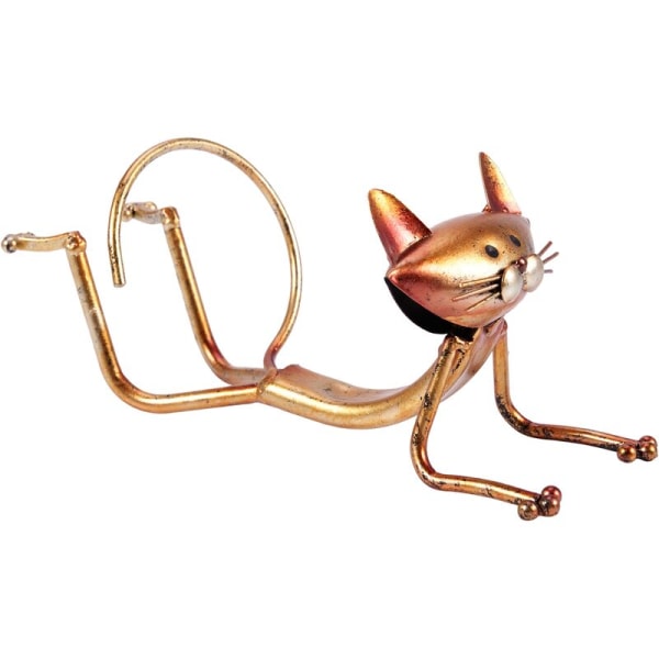 Yoga Cat Vinstativ Metall Vinflaskeholder Vinstativ Skulptur Praktisk Skulptur Dekorasjon Interiør Vinstativ Håndverk