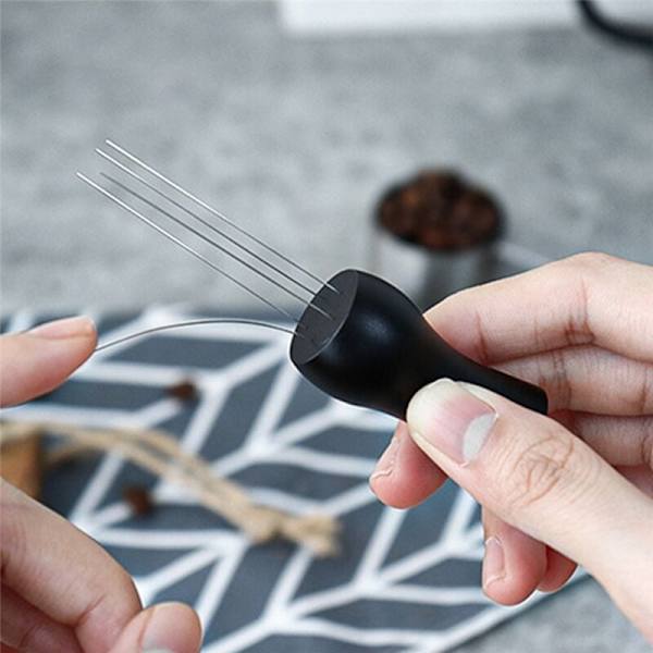 Kaffeomrörare Dispenser Nål Rostfritt Stål Kaffe Pulver Tamper Wdt Kaffe Omrörning Barista Tillbehör