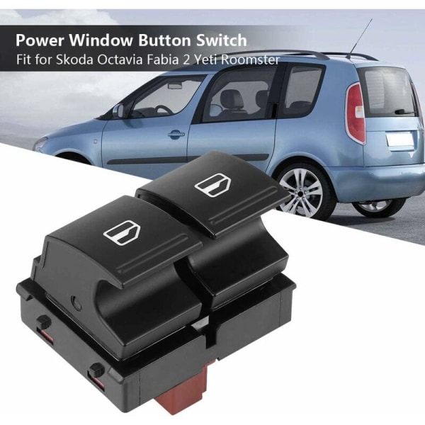 Strømbryter for elektriske vinduer med dobbel knapp Strømbryter for elektriske vinduer Dobbel vindusknapp Strømbryter DC 12V Kontroll Vindusheis-knapp