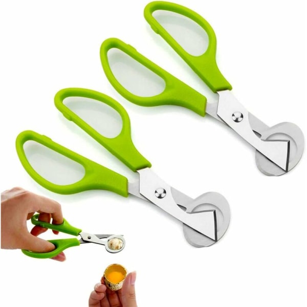 Stainless Steel Egg Cutter, 2pcs Quail Egg Shell Cutters, Steel Scissors Home Kitchen Small Quail Egg Scissors Kitchen Tool-