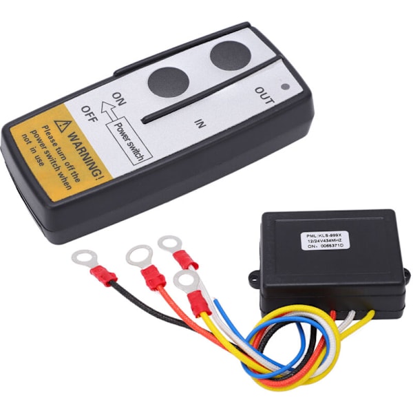 Trådlös Vinsch Fjärrkontroll Kit med Mottagare 12V 24V 75ft Lång Räckvidd Universal Tillbehör