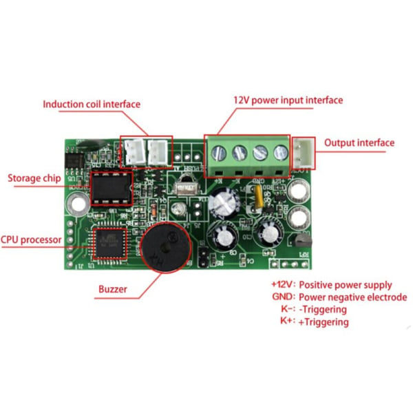 RFID EMID 125KHz indlejret kontrolkort Normalt åbent kontrolmodul Induktionsmærkekortcontroller, dobbeltspole
