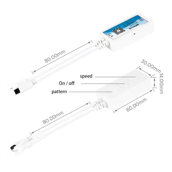 3X SP611E Smart Bluetooth Musik RGB Controller til WS2812B SK6812 WS2811 Adresselige LED-Strimler