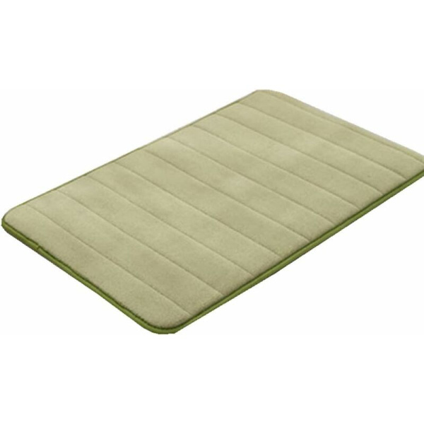 Badrumsmatta halkfri minneskum badrumsmatta för badrum, mikrofiber (grön, 60x90cm) -