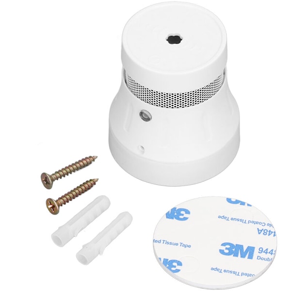 Rökdetektor med WiFi-stöd för Tuya-appen, röstvarning och LED-lampa - Smart hem-rökalarm