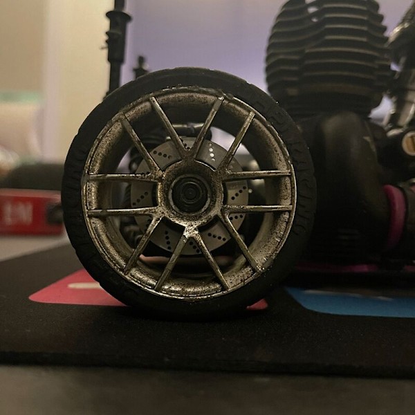 4 st bromsskivor i metall, fälgkant, låda, metall, sexkantsadapter 12 mm för 1/10 Sakura D4 On-Road Racing RC-bildelar, silver