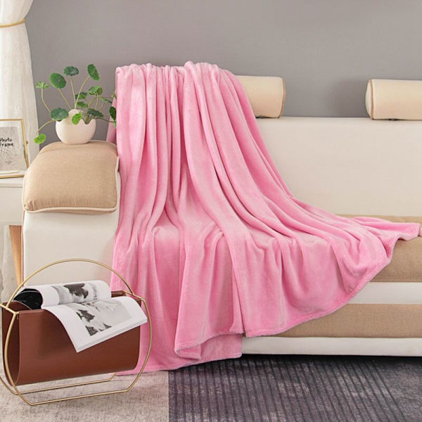Fleece-peitto sohville ja sängylle 50X60 tuumaa Cozy Fleece Flannel Peitto Mikrokuitupeitto, E