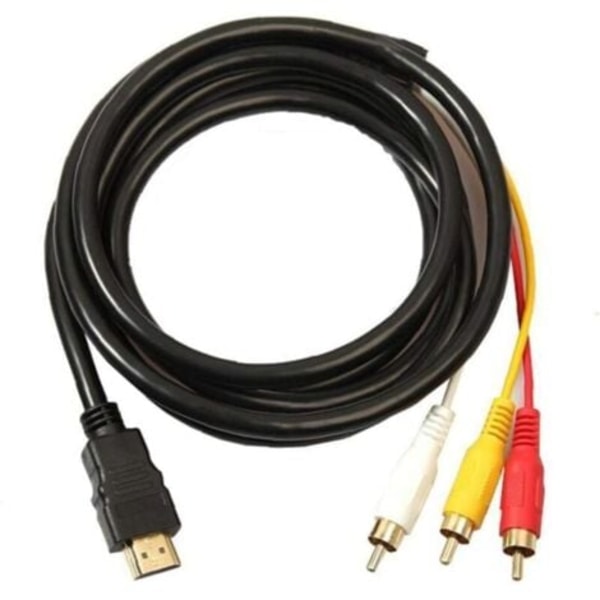 HDMI RCA 3-kabel HDMI til RCA-konverteradapterkabel HDMI enveis senderledning 1,5 m RCA--