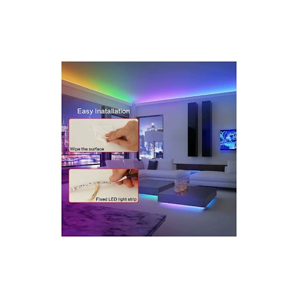 LED-remsor, 5m Vattentät, 300 RGB LED, Flexibel Färgväxlande Ljusremsa (RGBW)