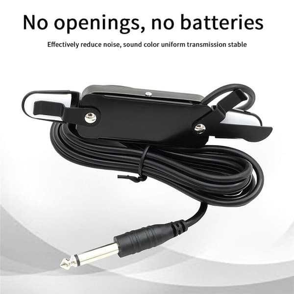 P-102 12-Hål Akustisk Gitarr Ljudhål Pickup Magnetisk Transducer Gitarrdelar & Tillbehör Svart