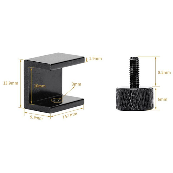 3D-printerdele 4 stk. serie glasopvarmet sengsklemme aluminiumlegering opvarmet sengsklips bygge hotbed fastholdelsesplatform