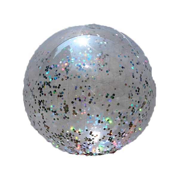 Oppustelig Strandbold Glitter Strandbolde Konfetti Sequins Klar Strandbold Pool Legetøj Vandleg Indendørs Udendørs Fødselsdag Sommerfest Favør til Børn