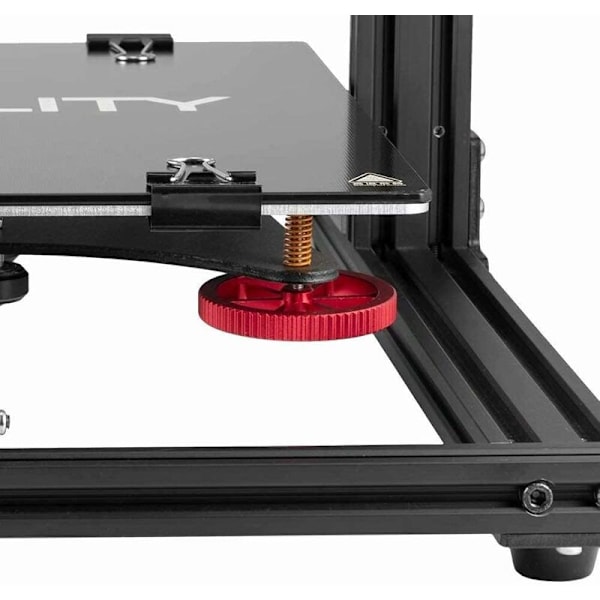 4 stk. opgraderede aluminiums møtrikker, der er kompatible med Ender 3/3 Pro/3 V2, 5/5 Plus/Pro, CR 20 3D-printere, INKL. 4 varme senge dørfjedre til 3D-printer - Rød