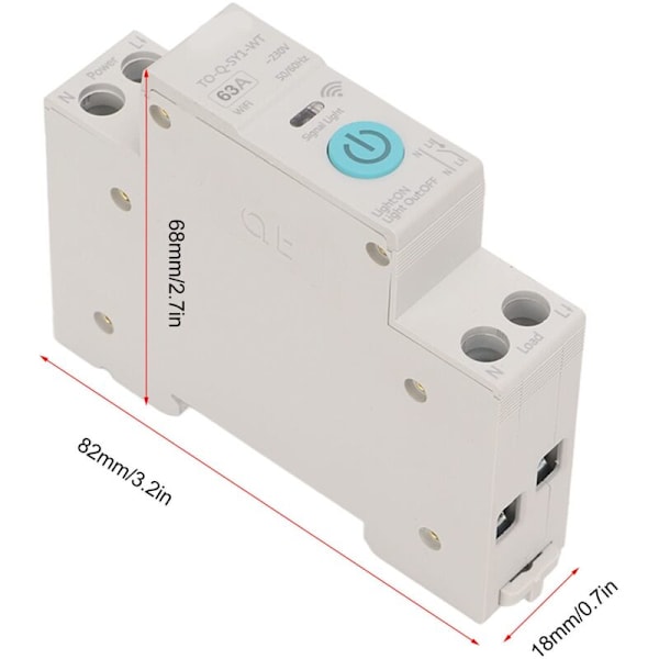 WiFi Smart Switch Afbryder Telefon Fjernbetjening Smart Home Afbrydere Understøtter Timing Control Countdown Timing Loop (16A)