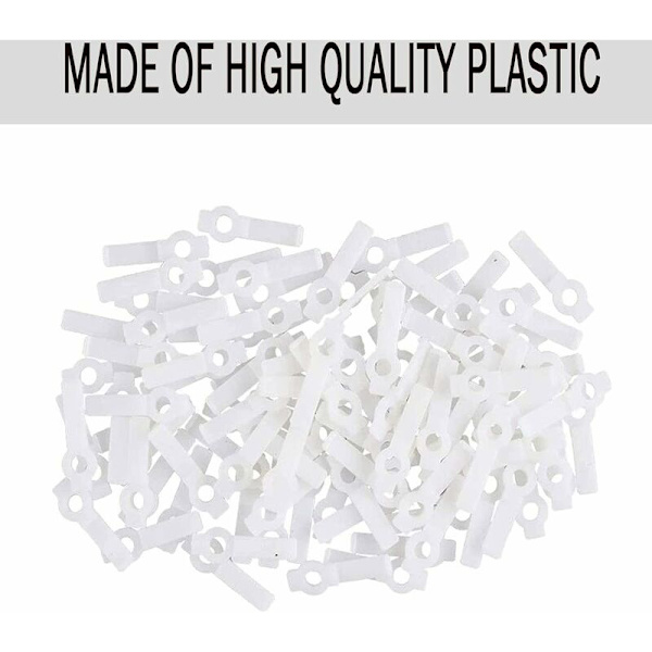 100 stk. 10mm LED Strip Fastgørelsesklips, LED Strip Fastgørelsesklips, Lysbåndsmonteringsbeslag til LED Striplys (Klar Epoxy)
