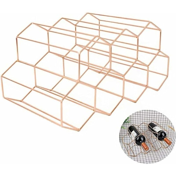 Vinstativ, Metal Vinstativ, Bordplade Metal Vinstativer, Bordplade Vinflaskeholder, Vinstativ Organizer, til Bar, Vinkælder, Stue, Køkken