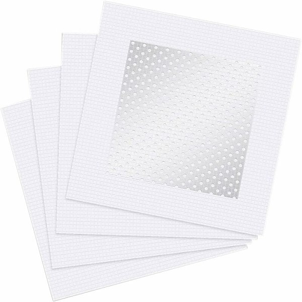 Självhäftande väggreparationsplattor i aluminium, reparationslappar för gipsväggar (4 st, 10 cm)