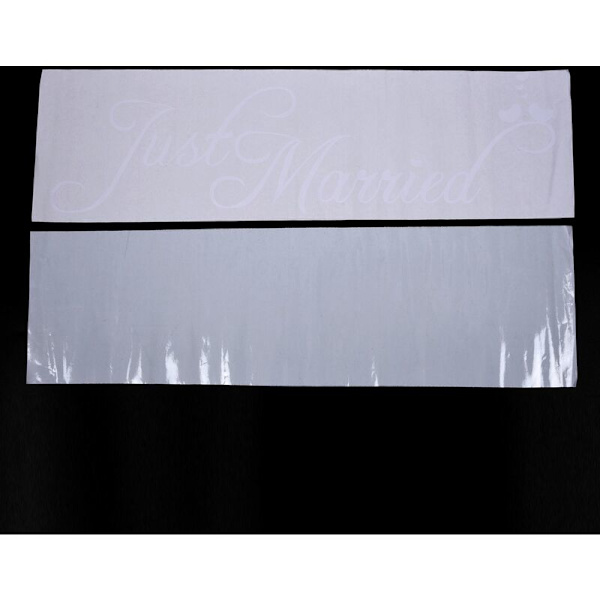 Hääauton tarrakoriste Banner-kyltti PVC-auton tarra