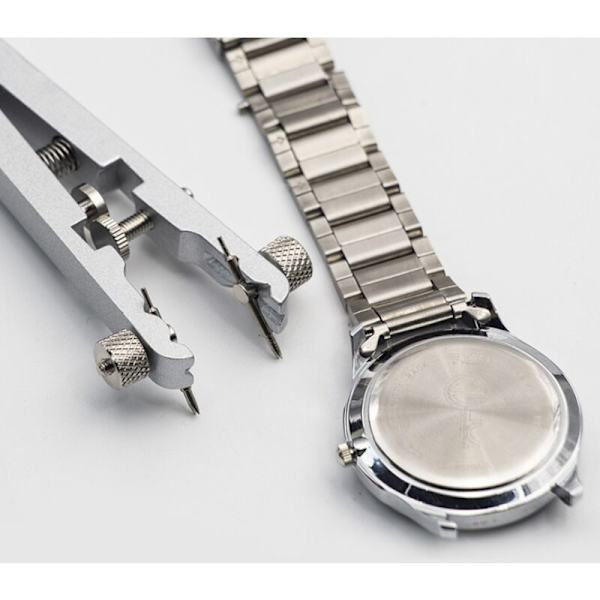 8-stiftfjädertang + standardfjädertang för klockarmband (Silver)