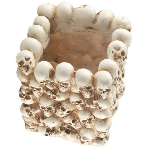 Kranium Ornament Skelet Stationær Holder Hjemmekontor Skrivebord Opbevaringsboks Blyant Kosmetisk Opbevaringsboks