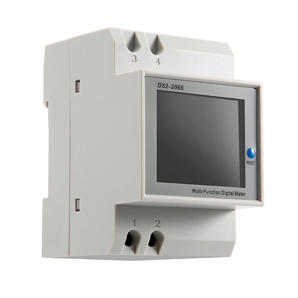 Din-kisko AC-monitori 6IN1 40-300V 100A Jännitevirta Tehokerroin KWH Aktiivinen sähköenergian taajuusmittari VOLT AMP