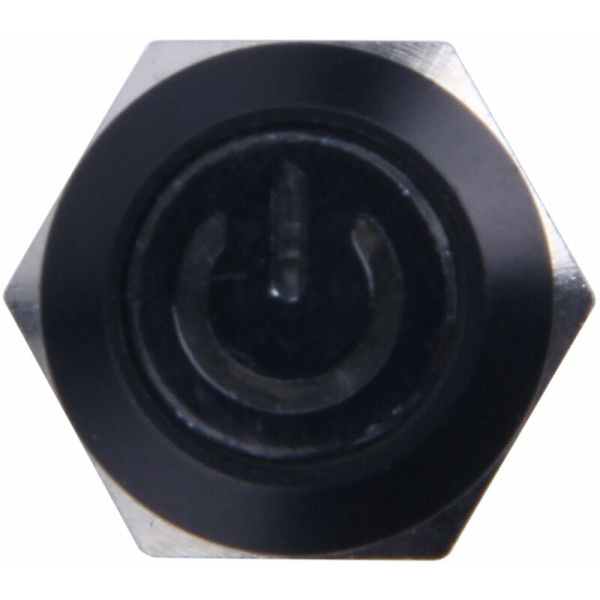 12V 2A 9,5Mm LED DIY Metall Momentan Knappströmbrytare Bil, Gul