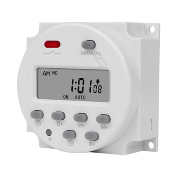 1 Sekunders Intervall 12V LCD Timer Switch Digital 7 Dagar Veckovis Programmerbar Tidrelä Programmerare CN101S