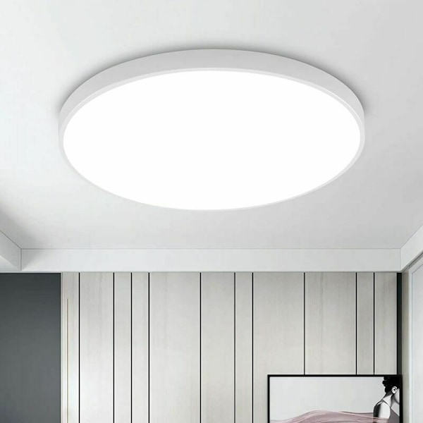30W pyöreä LED-kattovalaisin, IP54 vedenkestävä kattovalaisin, 6500K moderni kattolamppu kylpyhuoneeseen, makuuhuoneeseen, olohuoneeseen, keittiöön, käytävään, parvekkeelle