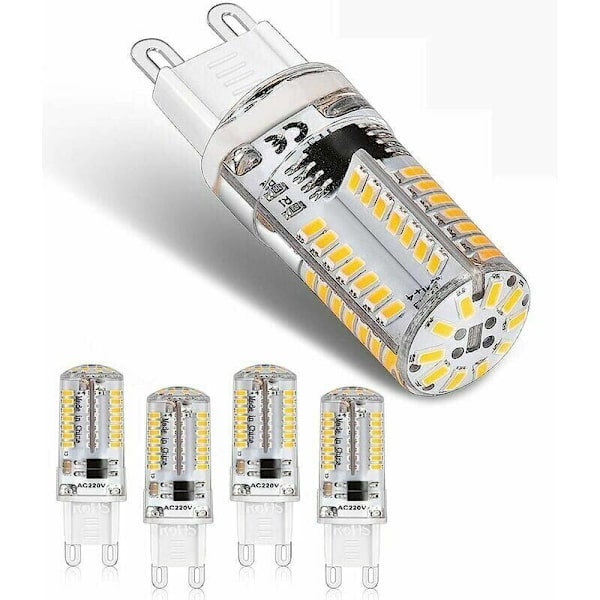 5-pack 3W G9 LED-lampa, 200LM, 3000K, Varmvit, Flimmerfri, Ej Dimbar, 360° Vinkel, Ersätter 40W G9 Halogenlampor