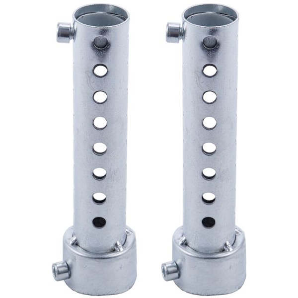 2X Hopeinen moottoripyörän pakoputken äänenvaimennin voi lisätä vaimenninta Db 35mm x 140mm