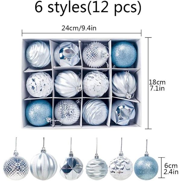 Julgranspynt Dekorativ kula 6CM E blå