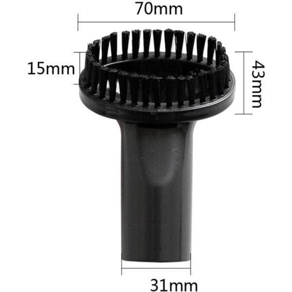 Japansk version af tilbehør til støvsuger PP sort oval hårbørstehoved interface diameter 31 mm