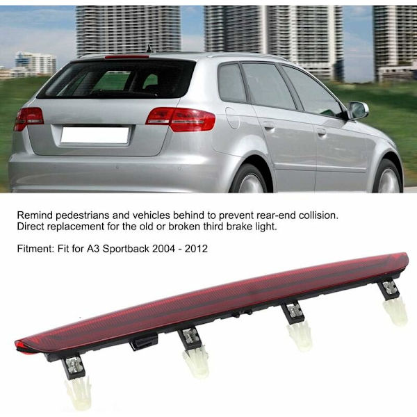 Korkean tason jarruvalo, sopii A3 Sportback 2004-2012 jarruvalolle 3. jarruvalo LED 8P4945097C Korkean tason