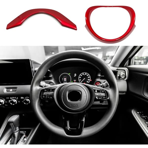 For Vezel -V 2021 2022 Interiør Bilratt Ring Panel Deksel Trim Dekorasjon Ramme Rød C
