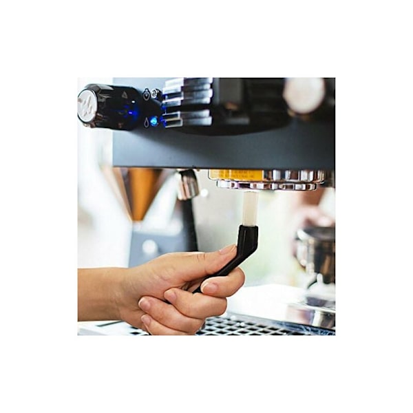 Espresso-koneen puhdistustarvikesarja 3 kpl - Mustat puhdistusharjat ja kahvin koristelusuti