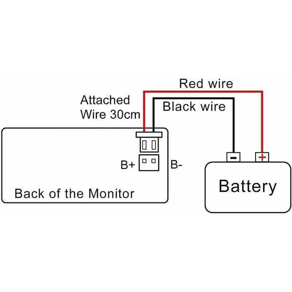 10-100V LCD Batterikapacitet Multifunktion Voltmeter Med Temperaturvisning