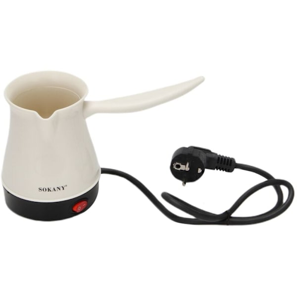 220V 500ml Elektrisk Kaffemaker Bærbar Hjemmekontor Moka Pot Gresk Tyrkisk Espresso Perkolator Maskin og Varmebestandig EU-kontakt